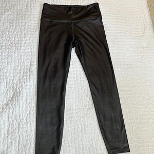 Athleta shiny silvery legging